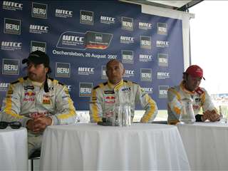 FIA WTCC 2007 Oschersleben SlideshowY press conference Yvan Muller Gabriele Tarquini Pierre-Yves Corthals
