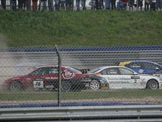 FIA WTCC 2007 Oschersleben SlideshowZZ Olivier Tielemans N.technology Alfa Romeo Jorg Muller Schnitzer BMW