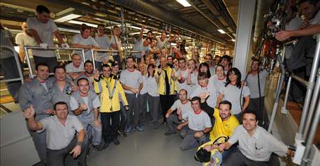 FIA WTCC SEAT DRIVERS VISIT FACTORY