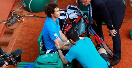 <br />
				Murray out of Barcelona