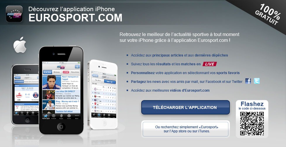 Application iPhone Eurosport - Actualité sportive - Sport