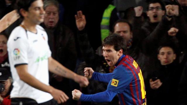 Messi scores four as Barca beat Valencia
