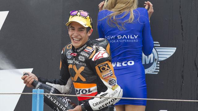 Moto2: Marquez wins as rivals crash