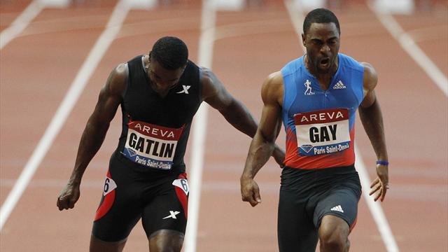 Gay beats Gatlin, Bekele's Olympic hopes hurt in Paris