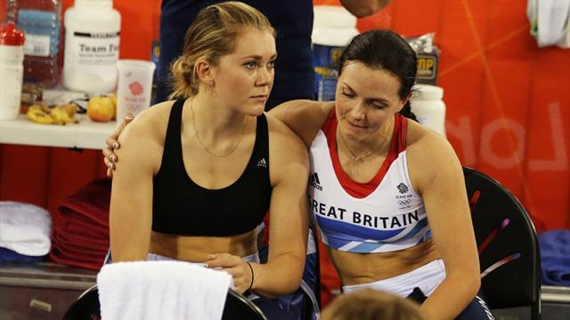 Great Britain women thrown out of team sprint