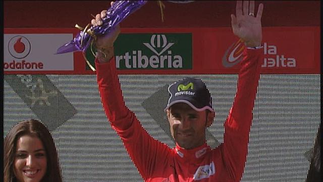 Valverde in red after win - Cycling - Vuelta a España Valverde in red after win - Cycling - Vuelta a España
