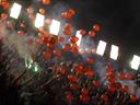 Flare stuns goalkeeper, match suspended at Independiente 