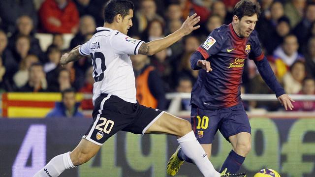 Valencia hold Barcelona despite Messi goal