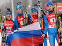 Russia triumph in Biathlon World Cup relay