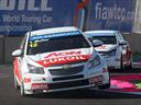 Muller in amongst the Honda cars in Hungary