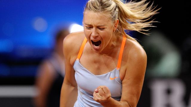 Sharapova shows off 'Shugarpova' candy in Moscow