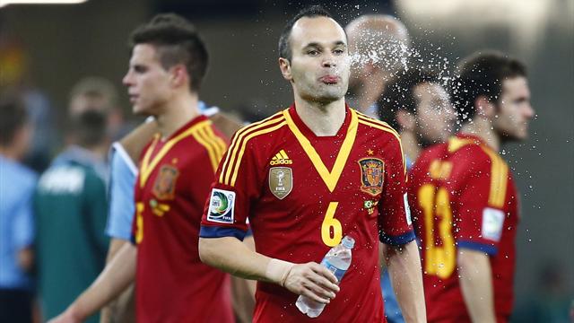Iniesta frustrated by referee display
