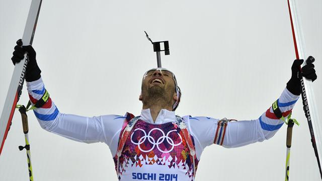 Martin Fourcade remporte un deuxième titre olympique à Sotchi avec sa victoire sur le 20 kilomètres