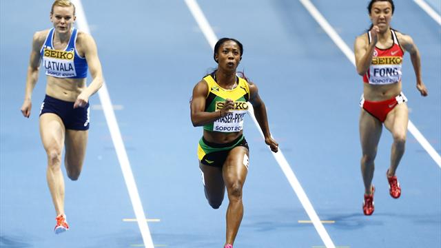 Fraser-Pryce triumphs, US men set relay record