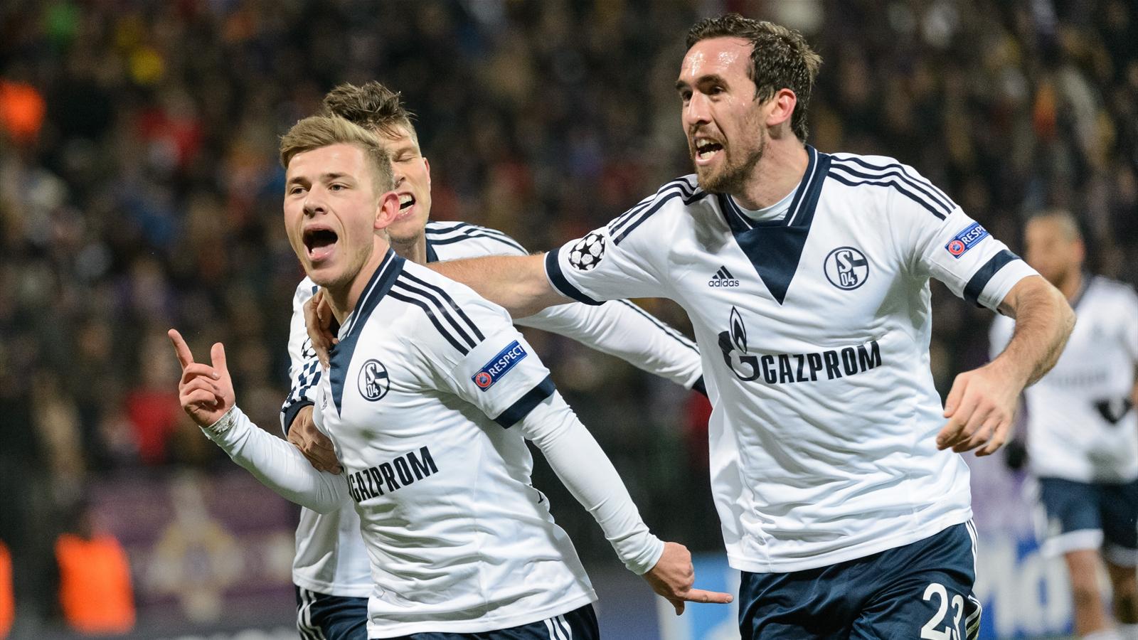 Meyer (Schalke 04), unique buteur à Maribor