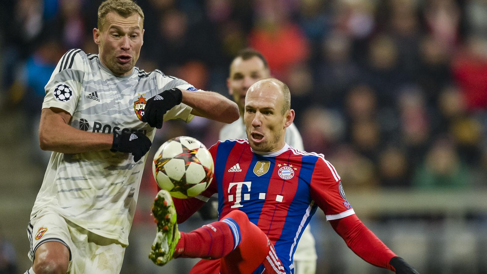 Arjen Robben (Bayern Munich) face au CSKA Moscou