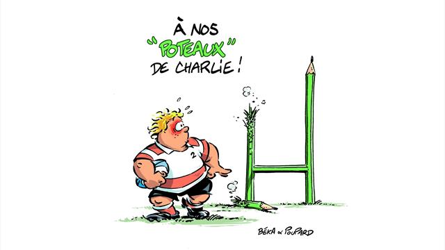 Les auteurs de la BD "Les Rugbymen" rendent hommage à Charlie Hebdo