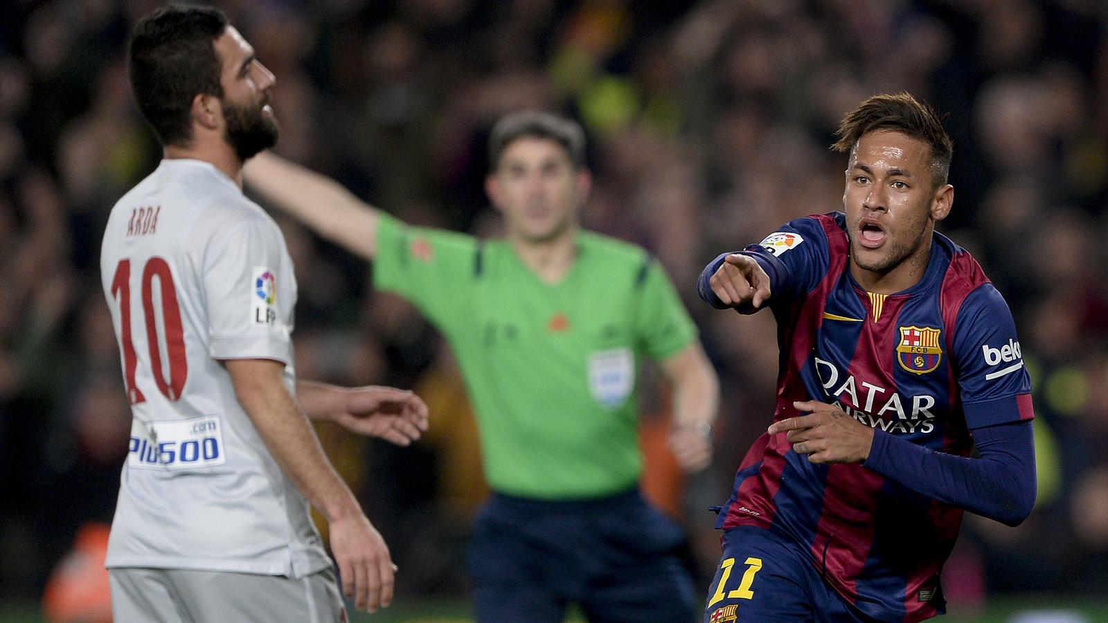 Neymar a ouvert le score pour le Barça face à l'Atlético.