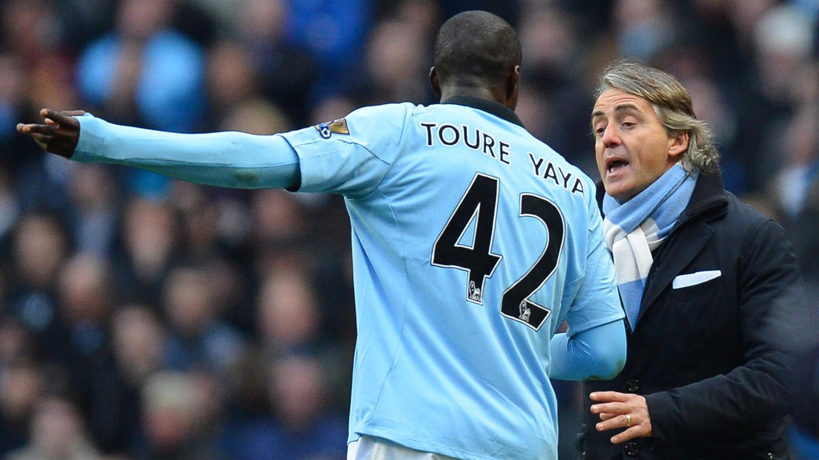 2012 Manchester City, Roberto Mancini, Yaya Touré (AFP)