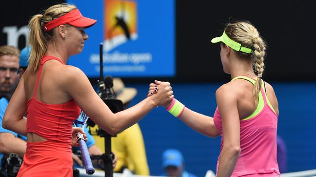 Sharapova n'a fait qu'une bouchée d'Eugenie Sharapova n'a fait qu'une bouchée d'Eugenie