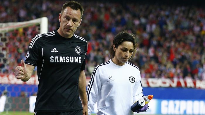Chelsea's captain John Terry is escorted off the pitch by the team doctor Eva Carneiro (Reuters)