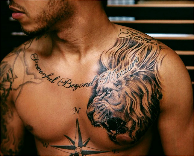 hamilton svela il suo nuovo tatuaggio una testa di leone hamilton svela il suo nuovo tatuaggio una testa di leone