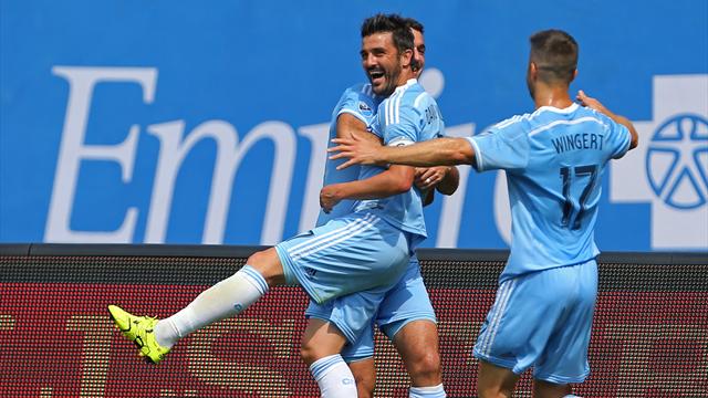 Avec 8 buts, dont un doublé de David Villa, le public du Yankee Stadium s’est régalé