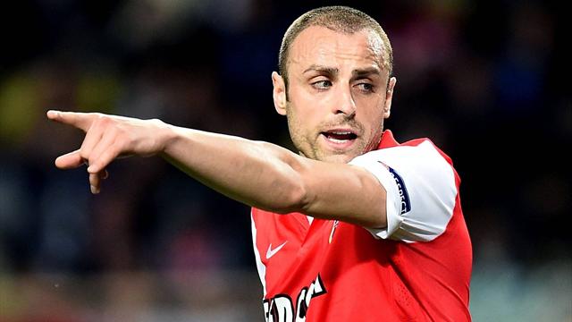 Dimitar Berbatov gestures during Monaco match with Juventus