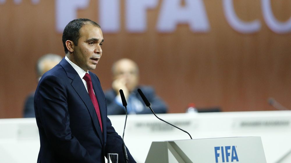 Prince Ali bin Al Hussein of Jordan, FIFA presidential candidate, speaks before the election process at the 65th FIFA Congress in Zurich, Switzerland, May 29, 2015. REUTERS/Arnd Wiegmann