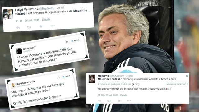 Tweet-Checking : Selon Mourinho, Hazard est meilleur que Ronaldo… Vraiment?