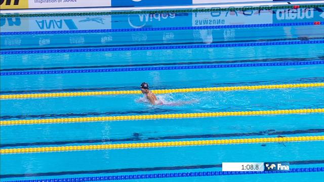 12-year-old swims all by himself at World Championships