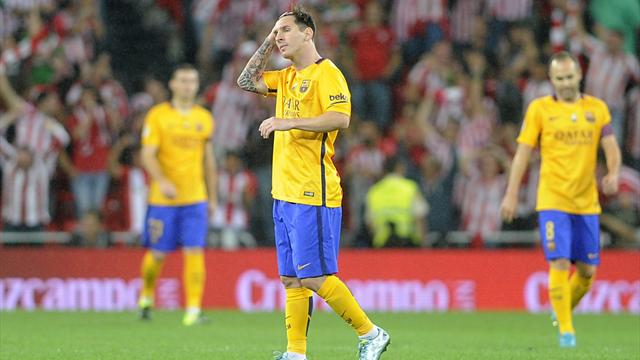 En perdition à Bilbao, le Barça voit le sextuplé s’éloigner