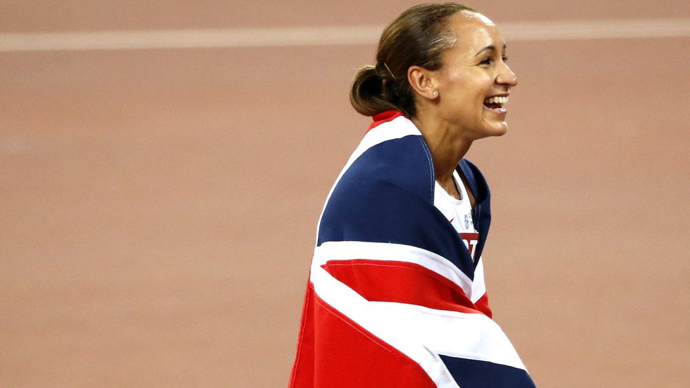 Jessica Ennis-Hill celebrates