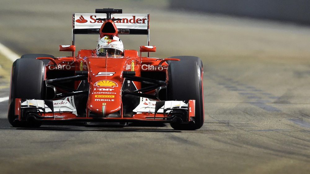 German Ferrari driver Sebastien Vettel during the Formula One Singapore Grand Prix in Singapore