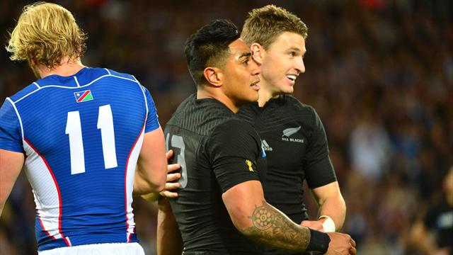 Avec neuf essais inscrits, les All Blacks se sont baladés contre les Namibiens
