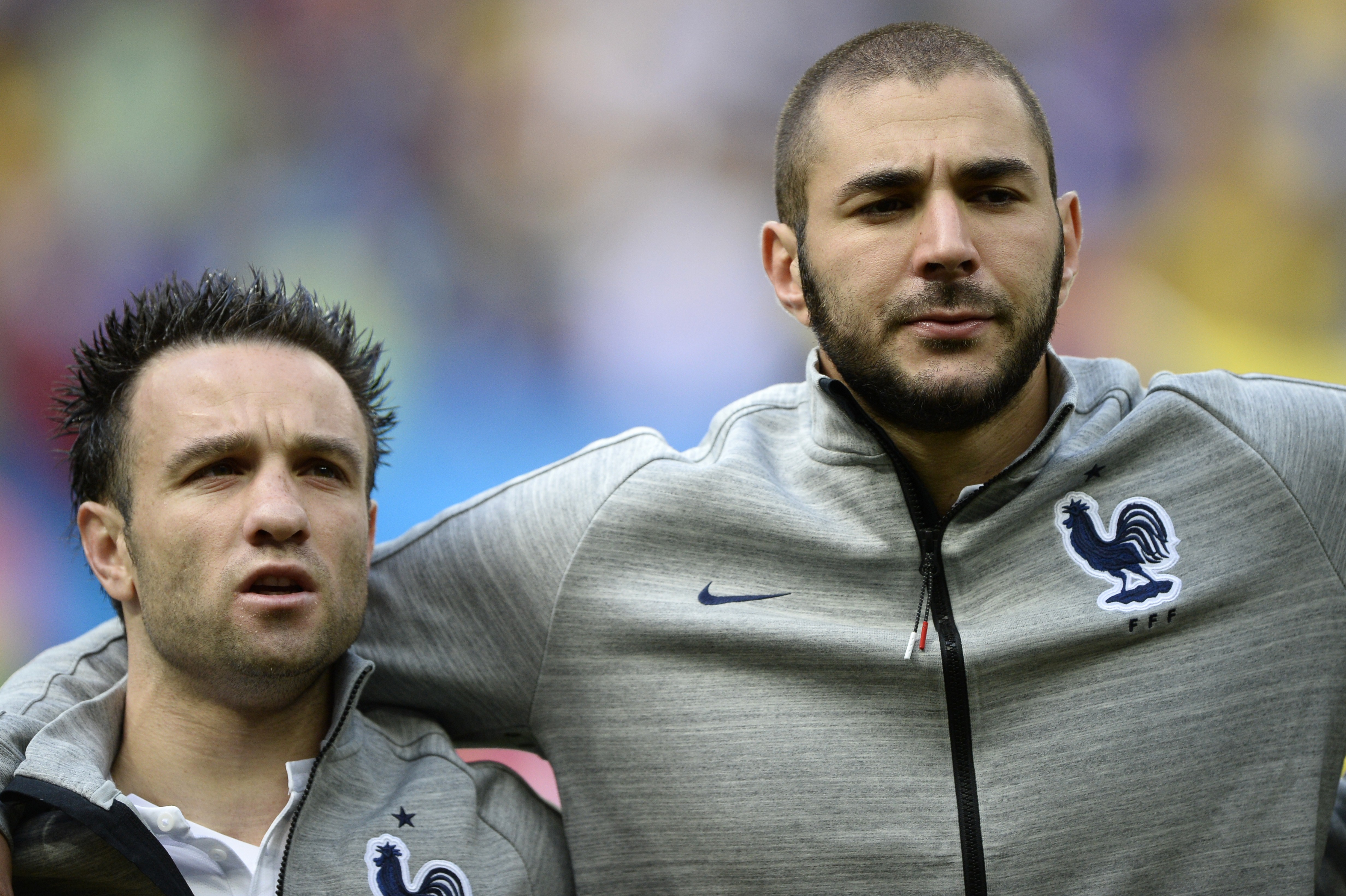 Mathieu Valbuena et Karim Benzema en équipe de France