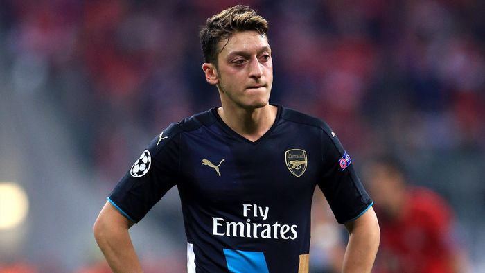 Arsenal's Mesut Ozil was one of the team's better performers in the humbling at the hands of Bayern Munich