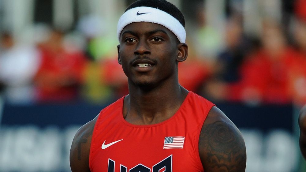 Trayvon Bromell of USA walks off the track after winning his semi-final heat in the men's 100m during day two of the IAAF World Junior Championships at Hayward Field on July 23, 2014 in Eugene, Oregon