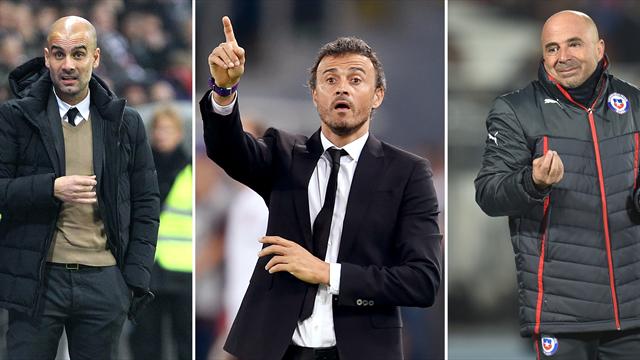 Perfiles de los candidatos a Mejor Entrenador: Luis Enrique, Guardiola y Sampaoli
