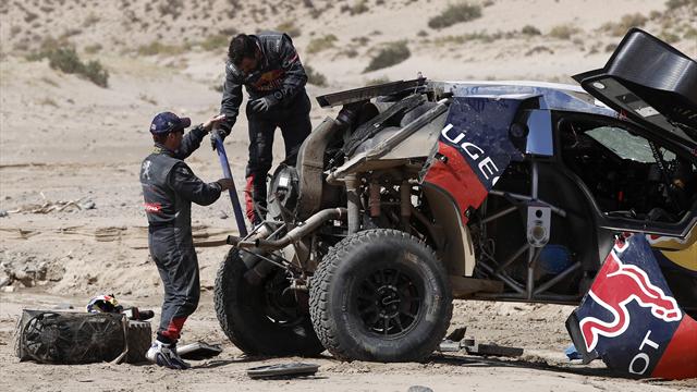 Un accident, plusieurs tonneaux et Loeb peut dire adieu à la victoire