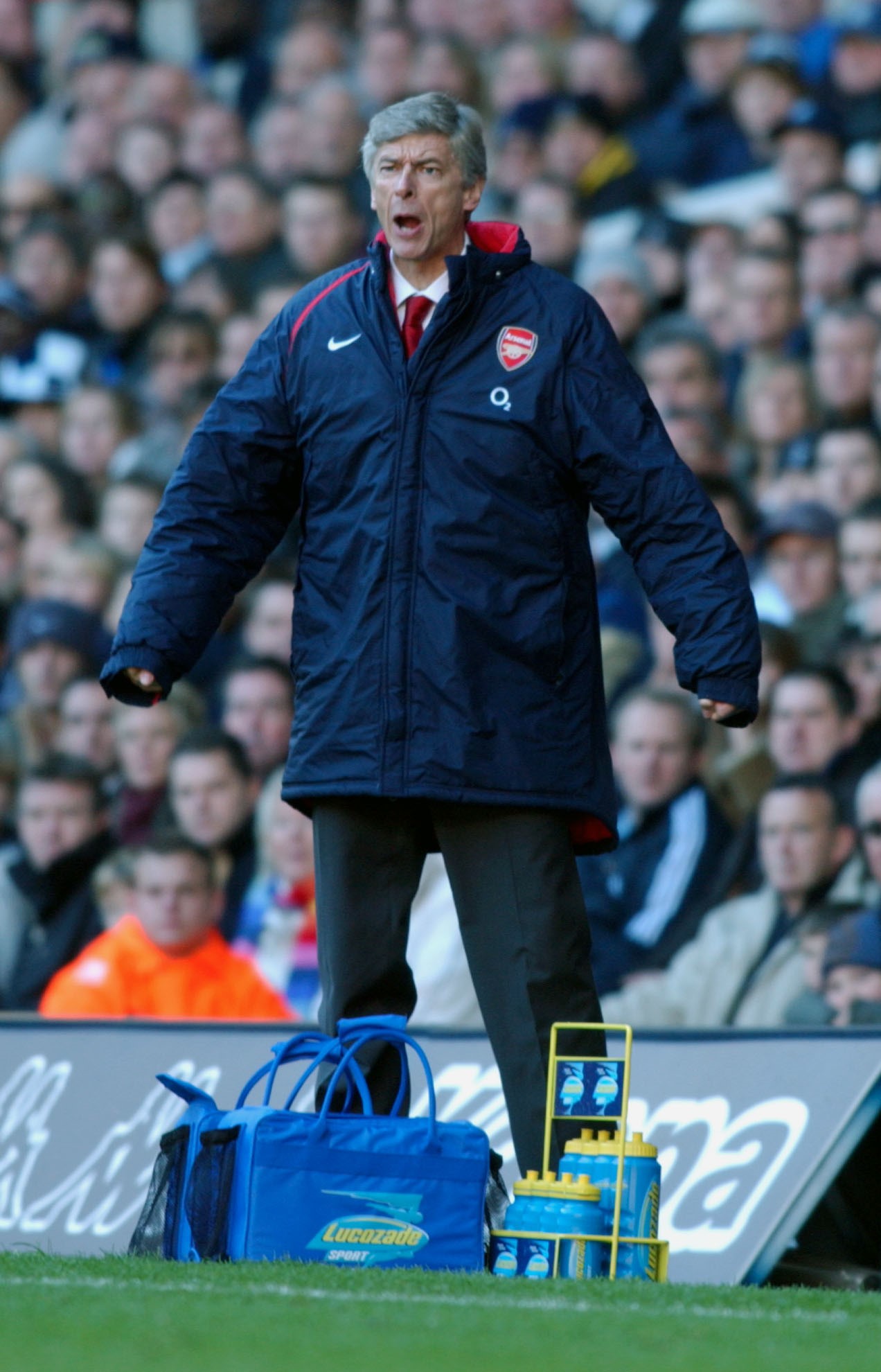Arsenal's manager Arsene Wenger with a rare show of emotion - 13/11/2004