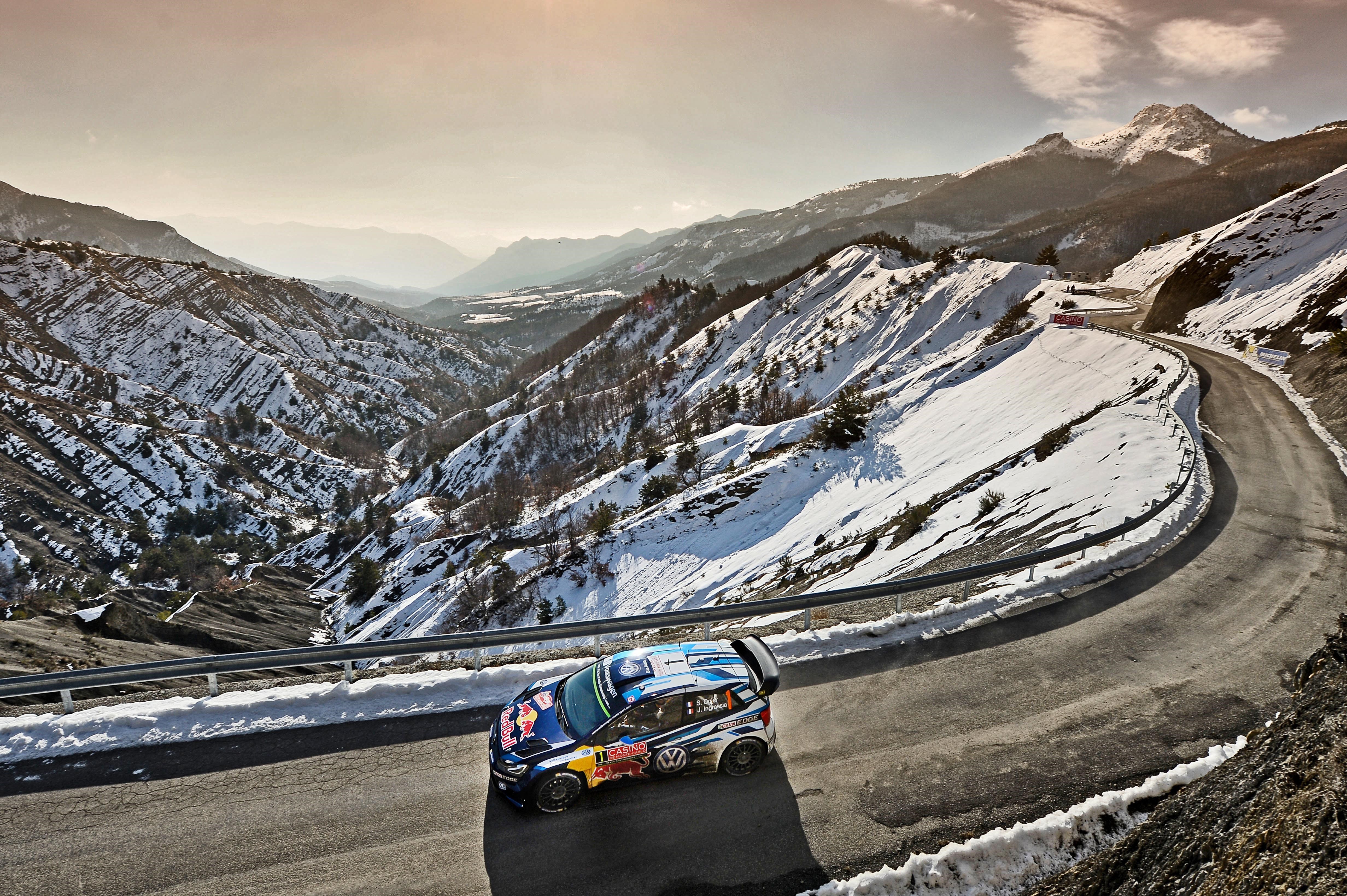 Sébastien Ogier sur les routes du Rallye Monte Carlo 2016