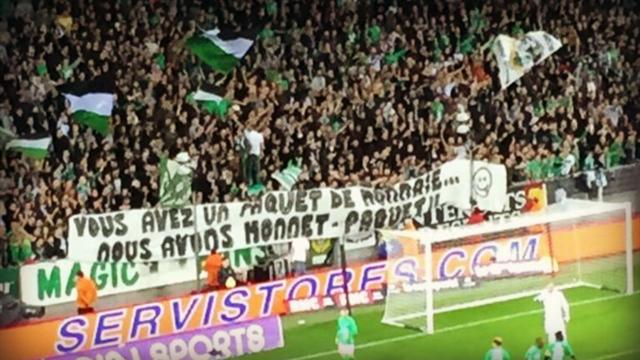 Les supporters stéphanois ont de l’humour et ils l’ont montré avec une de leurs banderoles