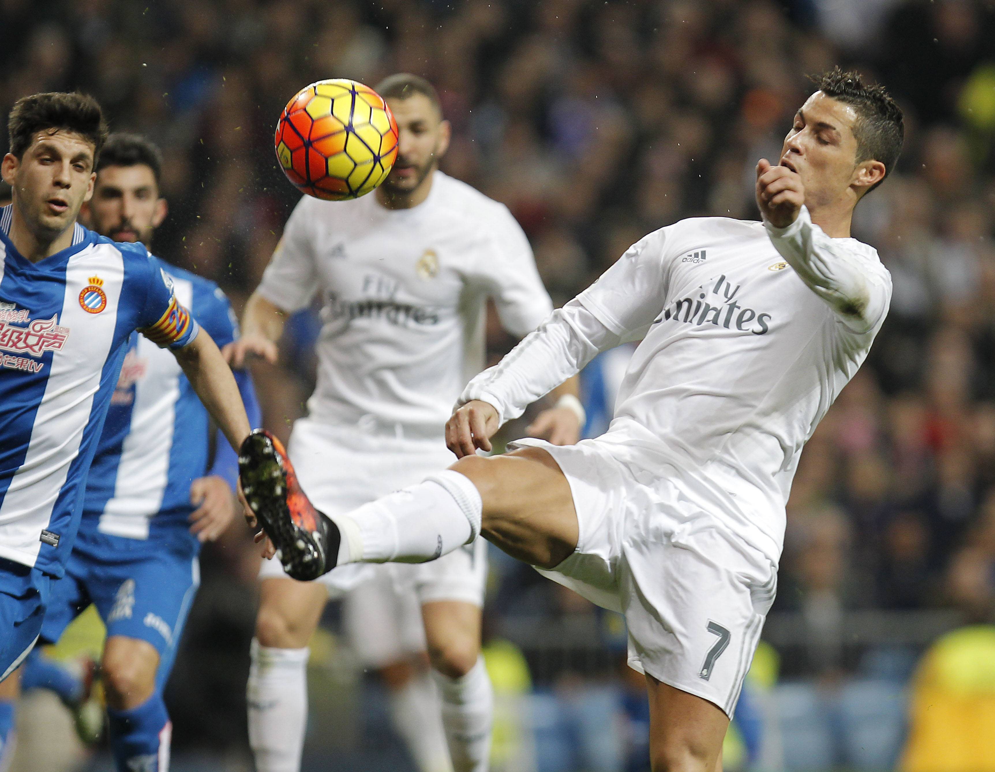 Reals Weltstar Cristiano Ronaldo gelang gegen Espanyol ein Dreierpack