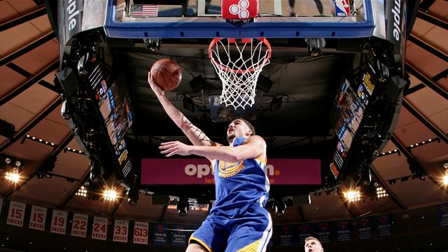 Curry discret, Green et Thompson étaient là : la victoire de Golden State contre New-York en vidéo