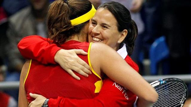 Muguruza bate a Jankovic y España luchará por ascender al Grupo Mundial