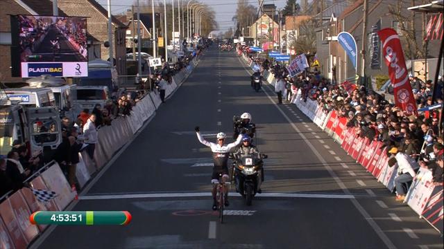 Stuyven coiffe les gros bras en solitaire, Kristoff règle Bouhanni au sprint Stuyven coiffe les gros bras en solitaire, Kristoff règle Bouhanni au sprint