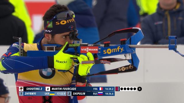 Martin Fourcade, impérial au tir et sur les skis sur 10km sprint, remporte son 8e titre Martin Fourcade, impérial au tir et sur les skis sur 10km sprint, remporte son 8e titre