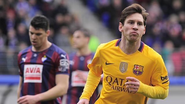 La MSN atteint la barre des 100 buts et le Barça en colle quatre à Eibar