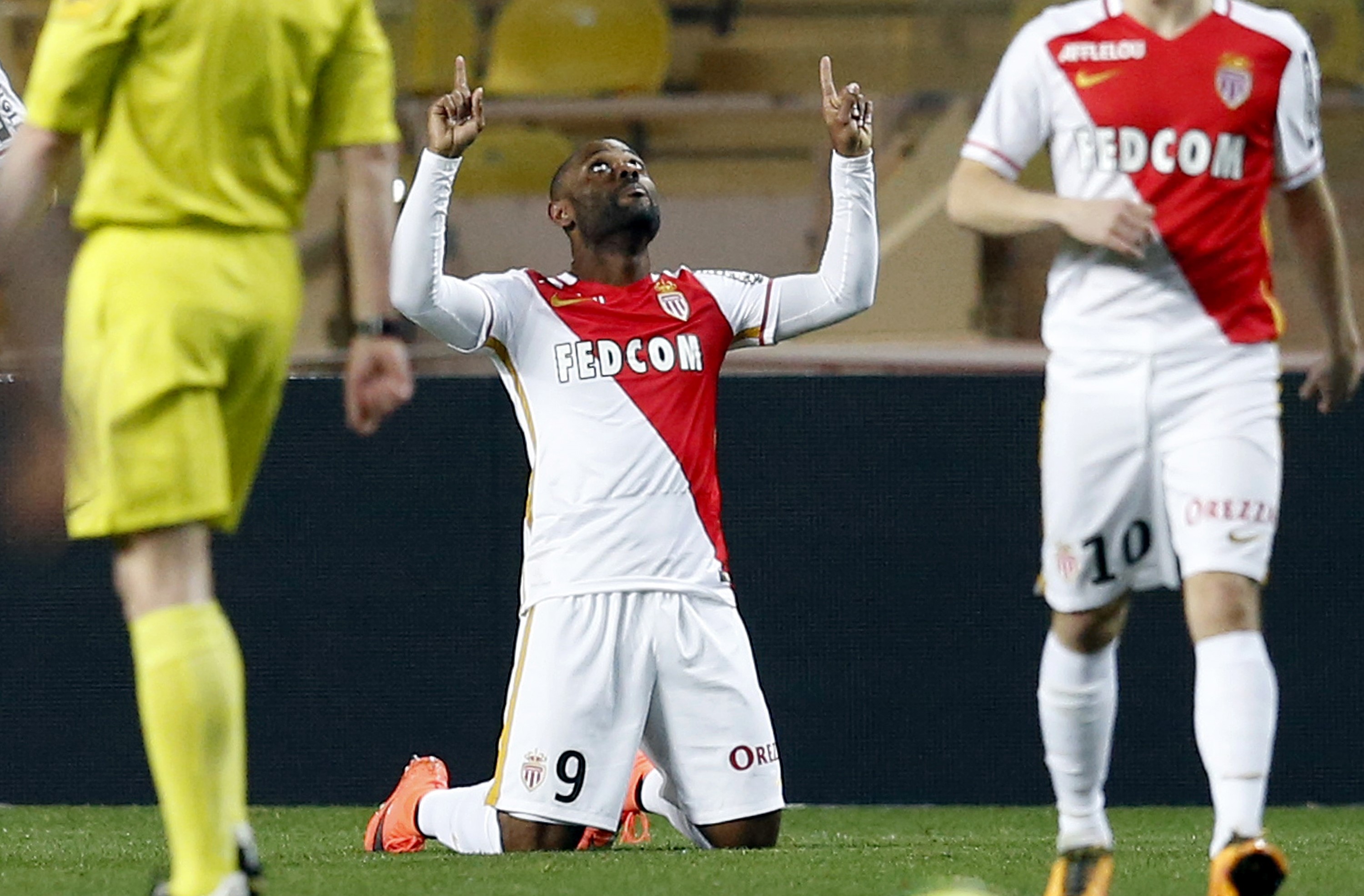 Vagner Love, auteur d'un doublé pour Monaco contre Reims en Ligue 1, le 11 mars 2016